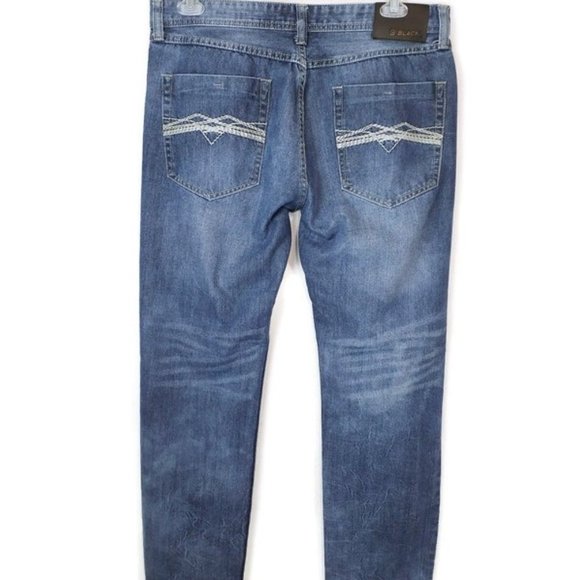 CJ Black Medium Wash Classic Rise Slim Straight Leg Denim Jeans Mens 36 x 31.5 - Picture 2 of 12